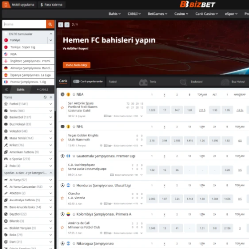 Bizbet ekran görüntüsü